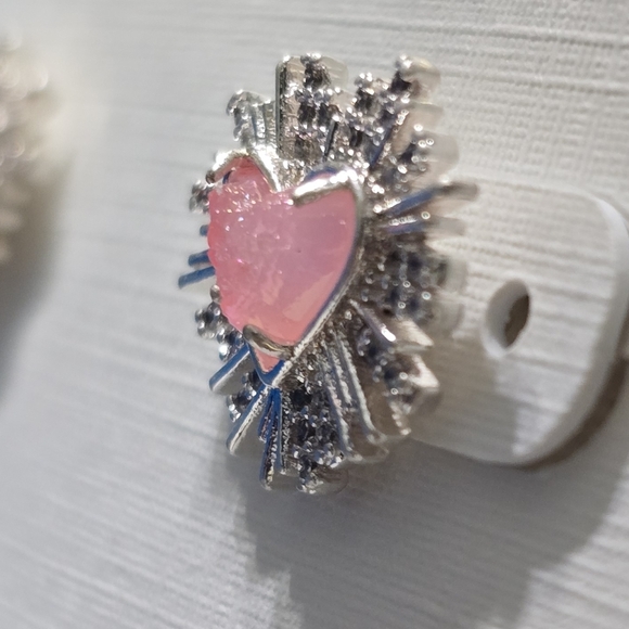 Dolly Parton X Kendra Scott Ari Heart Silver Heart Earrings - Picture 4 of 5